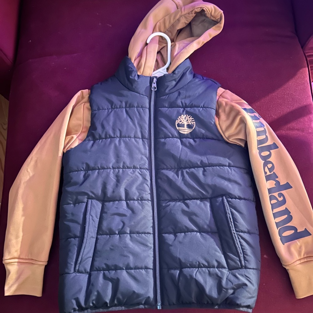 Timberland Kids Navy and Beige Puffer (one piece)